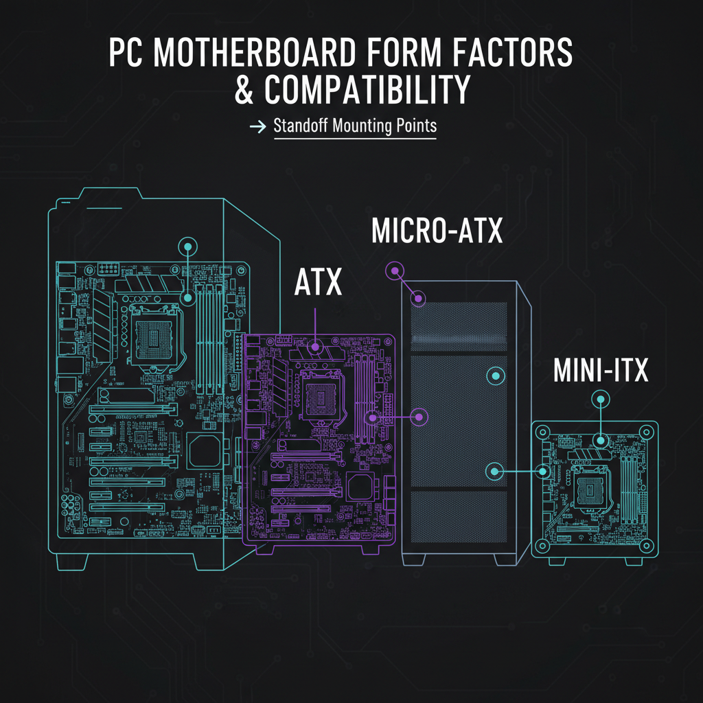 ATX, Micro-ATX and Mini-ITX motherboard form factors